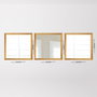 Wallity Set de Espejos de Cristal Oro y Plata (3 Piezas)